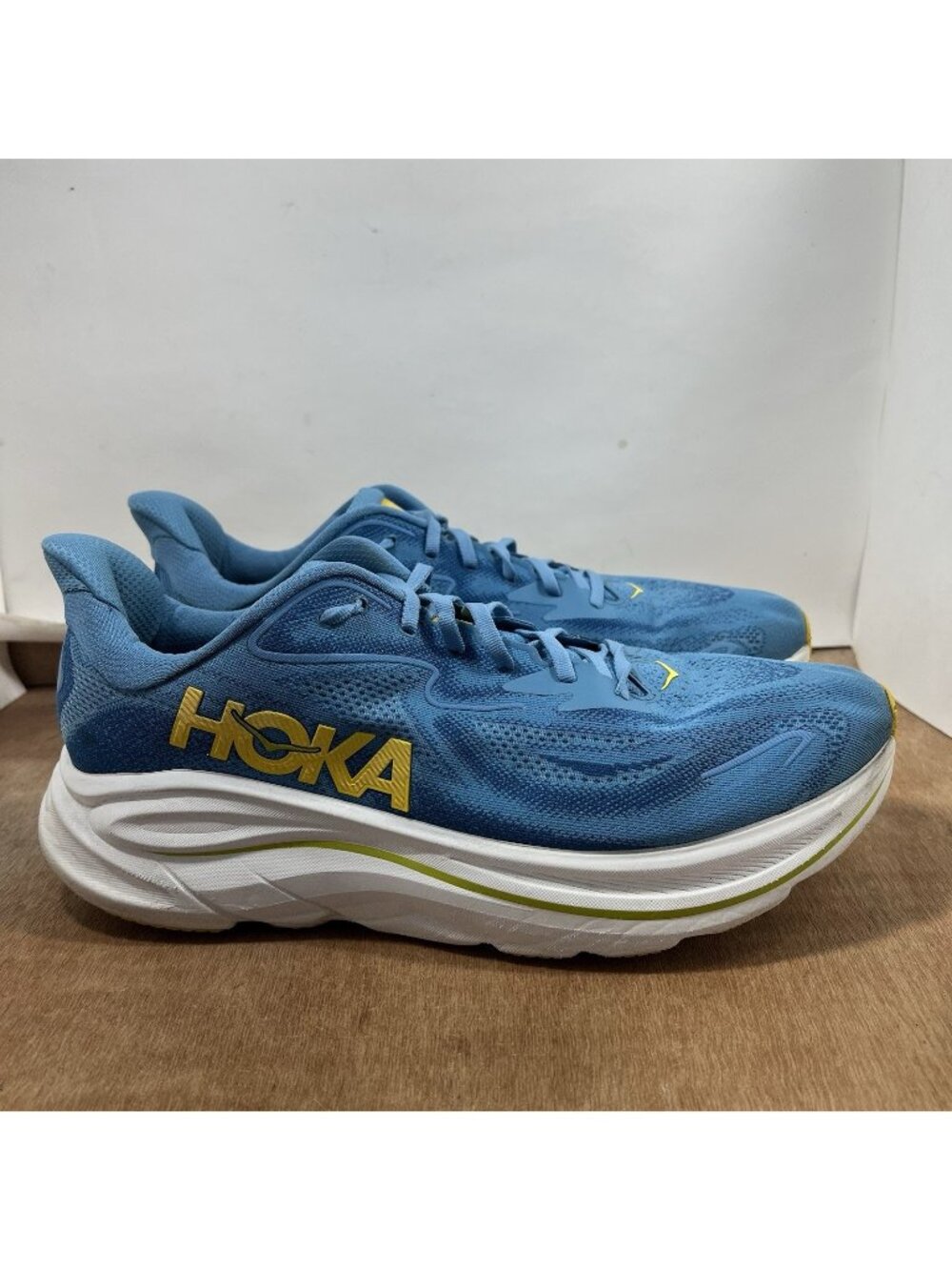 Hoka One One Clifton 10 Men Size 14 Blue Running Shoes
